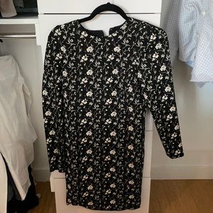Club Monaco Floral Black Dress